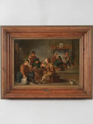 18th-century Dutch painting -  tavern interior after Thomas Van Apshoven (1622-1665) - 20½" x 26"