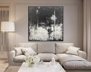 3D Black And White Brown Minimalist Art For Living Room Sp001