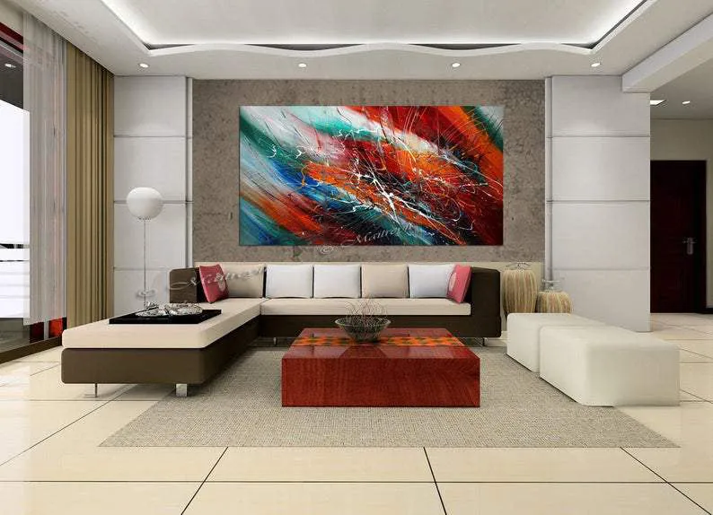 Abstract art Decor Large Painting Wall Art- Fall in Love