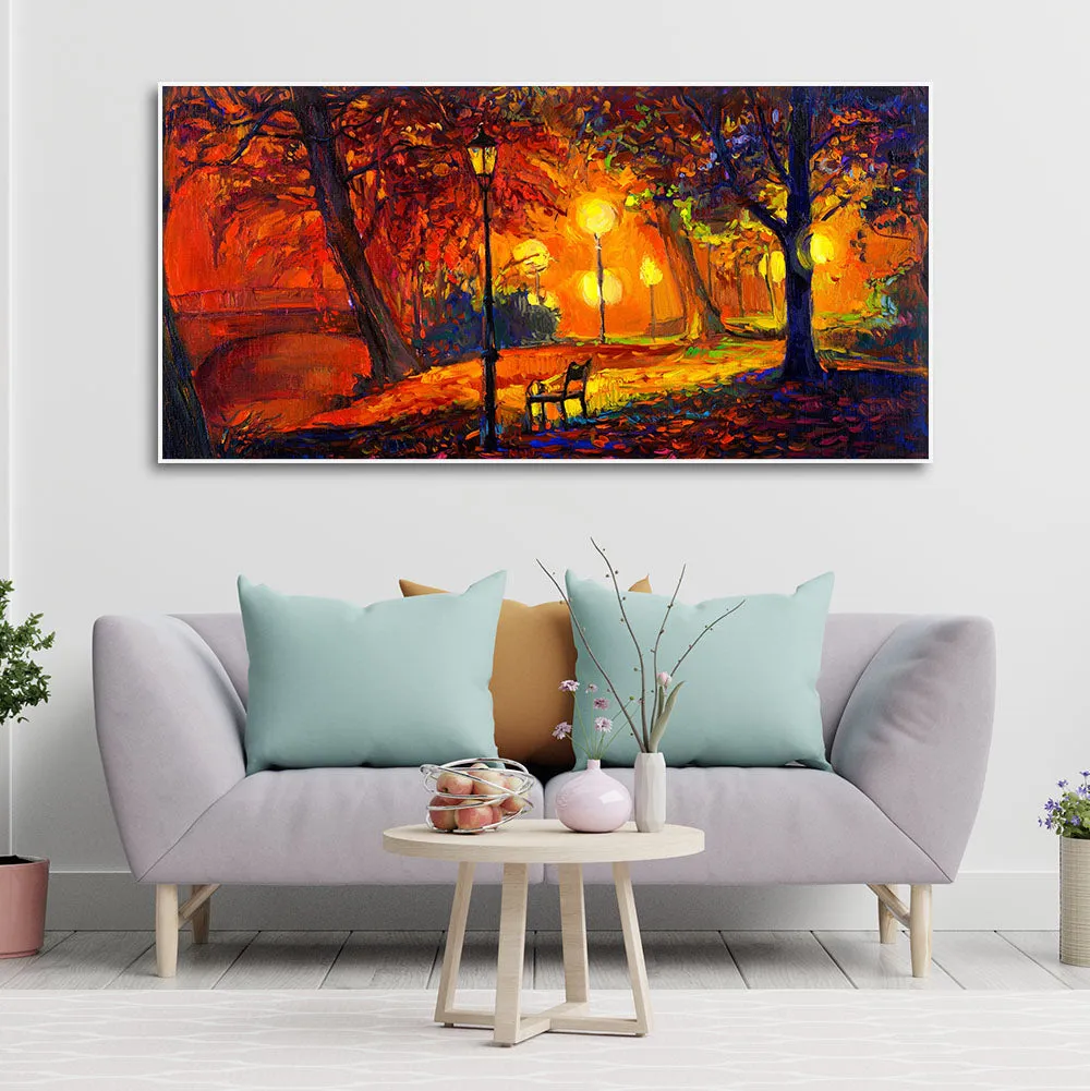 Abstract Art scenery of Park Wall Painting