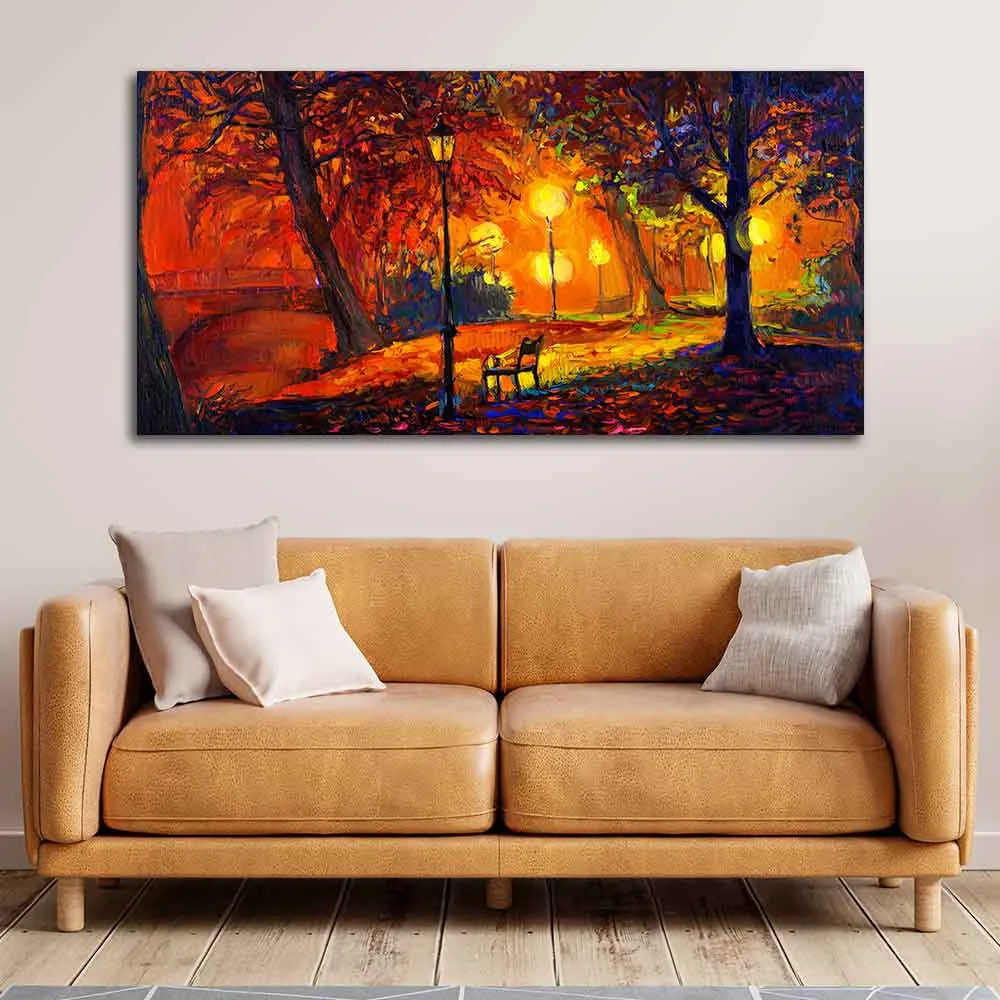 Abstract Art scenery of Park Wall Painting