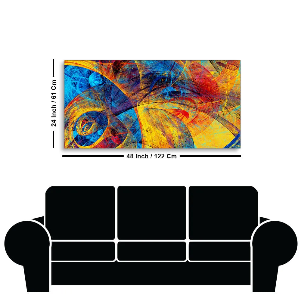 Abstract Beautiful Colorful Textured Design Premium Canvas Wall Painting