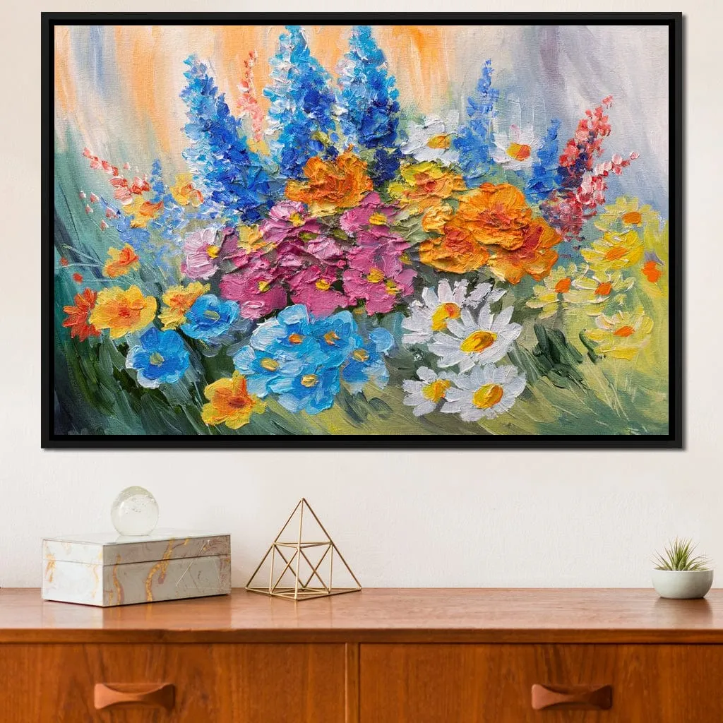 Abstract Bouquet of Spring Flowers