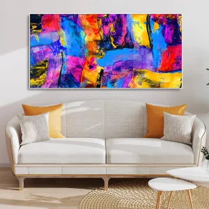 Abstract Color Texture Art Premium Canvas Wall Painting