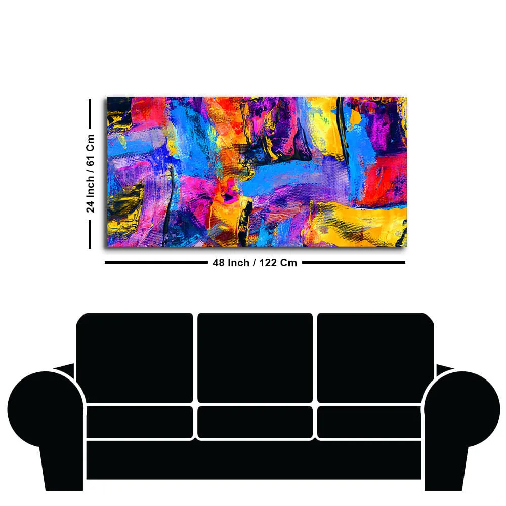 Abstract Color Texture Art Premium Canvas Wall Painting