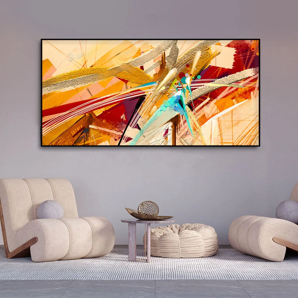 Abstract Colorful Oil Texture Canvas Wall Painting