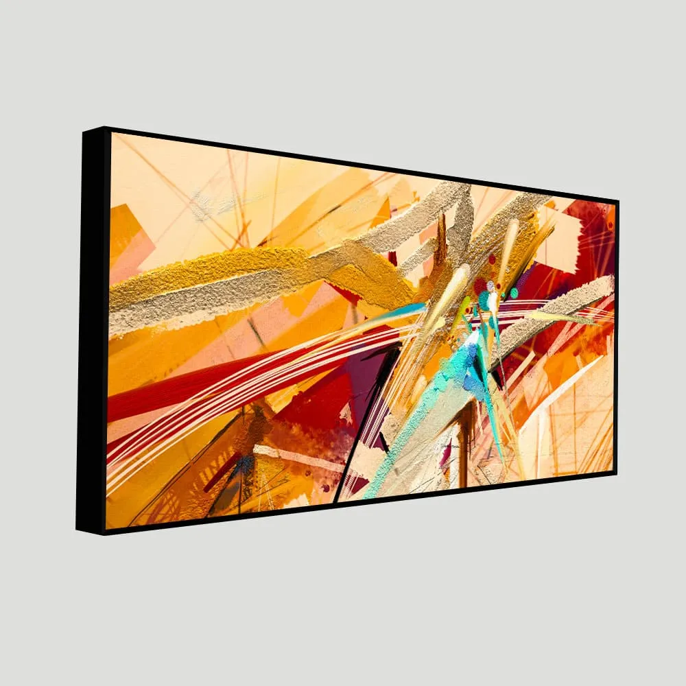 Abstract Colorful Oil Texture Canvas Wall Painting