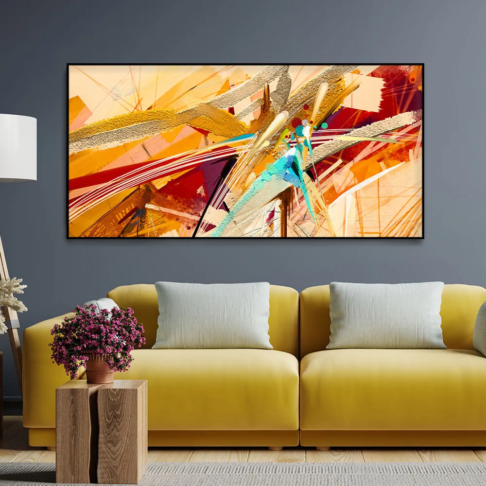 Abstract Colorful Oil Texture Canvas Wall Painting