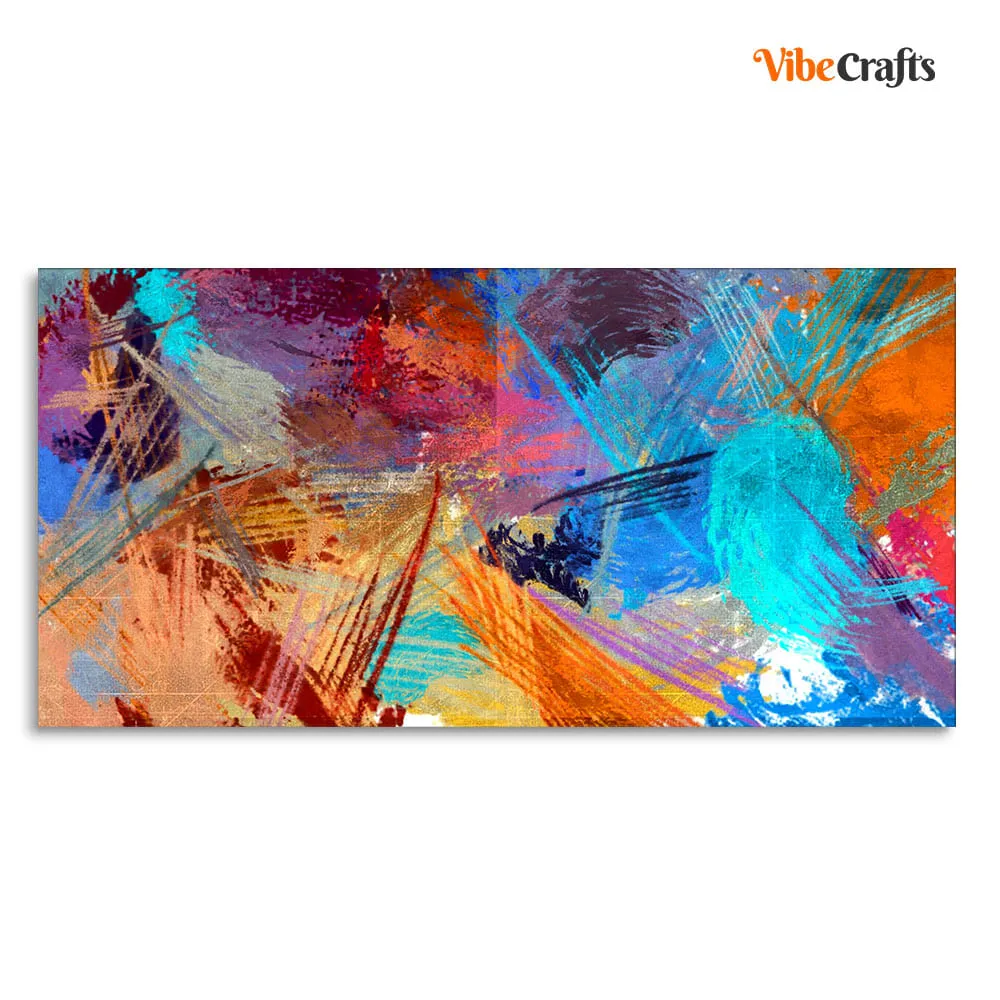 Abstract Colorful Textured Art Premium Canvas Wall Painting