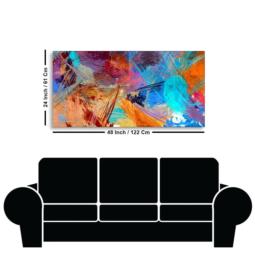 Abstract Colorful Textured Art Premium Canvas Wall Painting