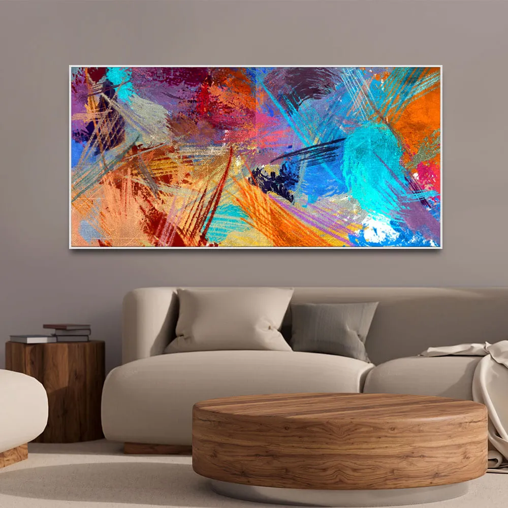 Abstract Colorful Textured Art Premium Canvas Wall Painting