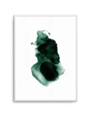 Abstract Green Watercolour I Art Print