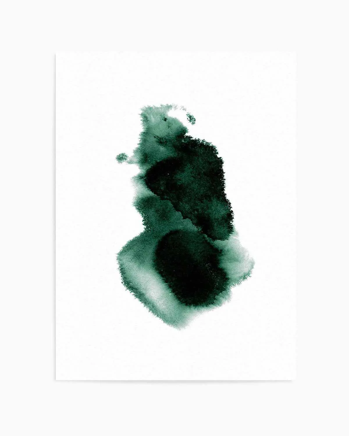 Abstract Green Watercolour I Art Print