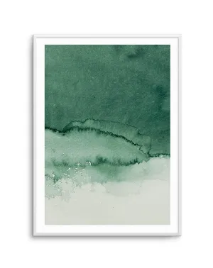 Abstract Green Watercolour III Art Print