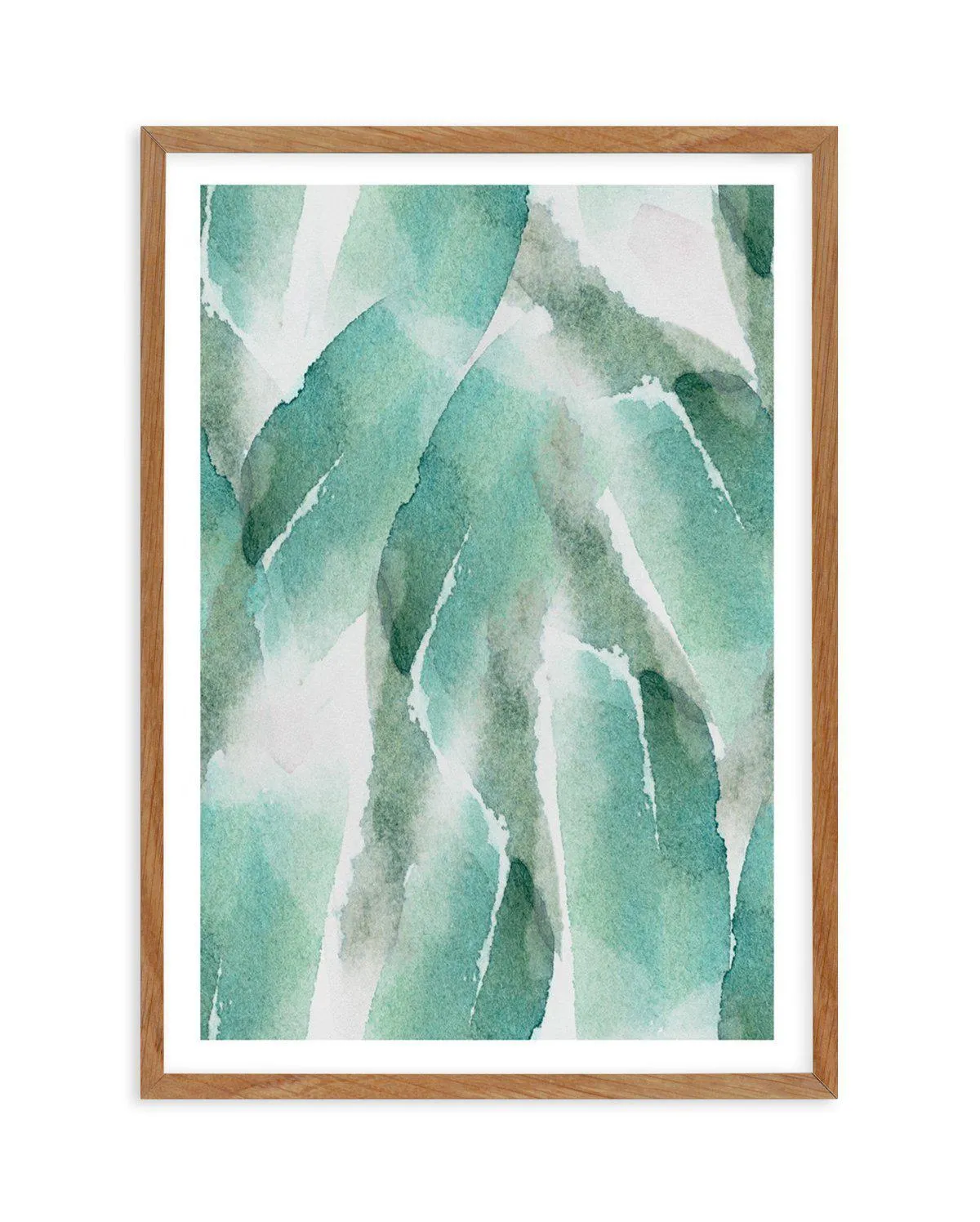 Abstract Green Watercolour IV Art Print