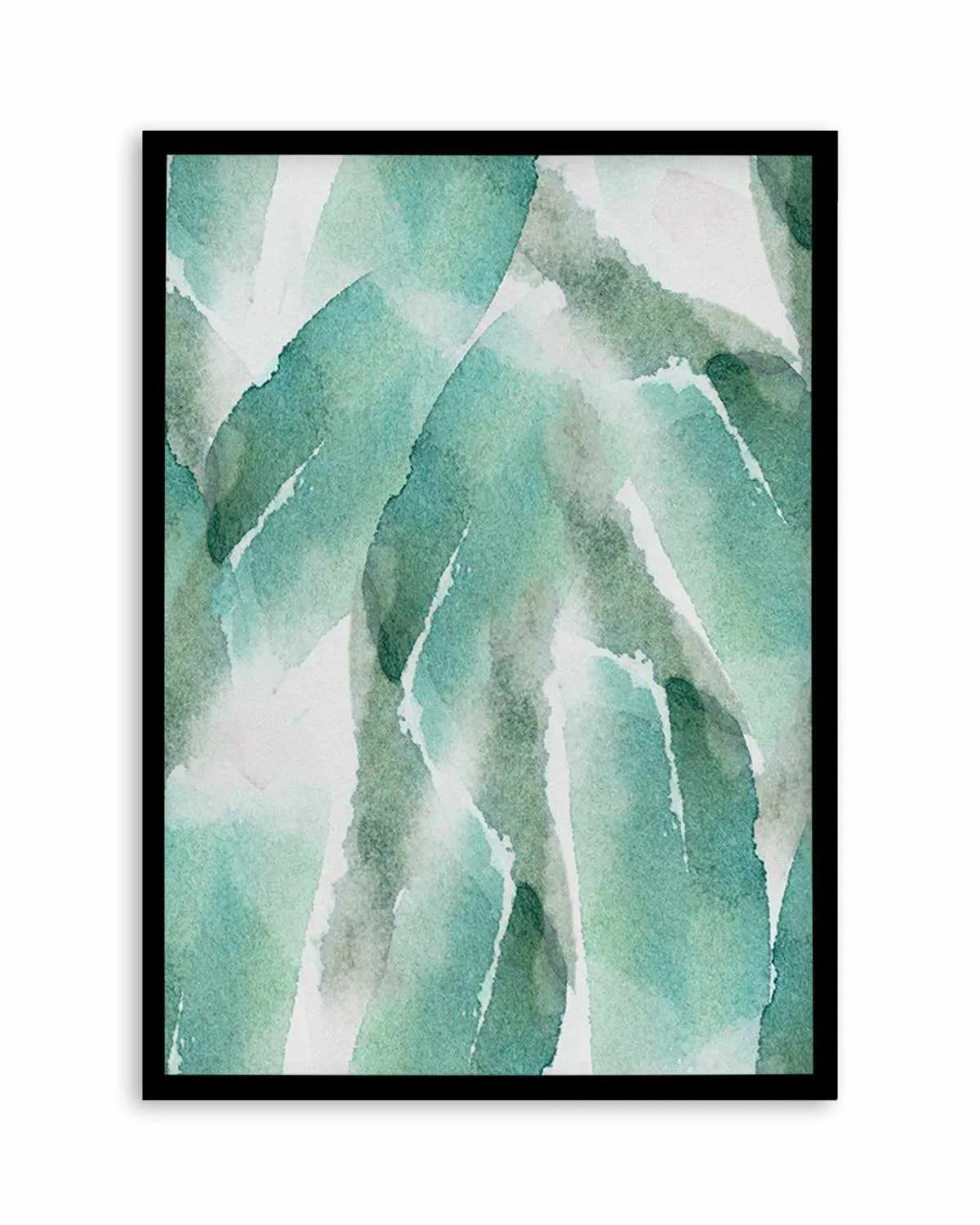 Abstract Green Watercolour IV Art Print