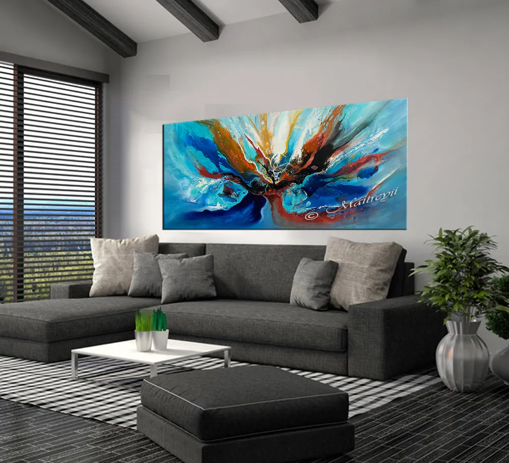 Abstract Modern Art Oil Painting on Canvas Modern Wall Art Amazing Abstract Flow Painting