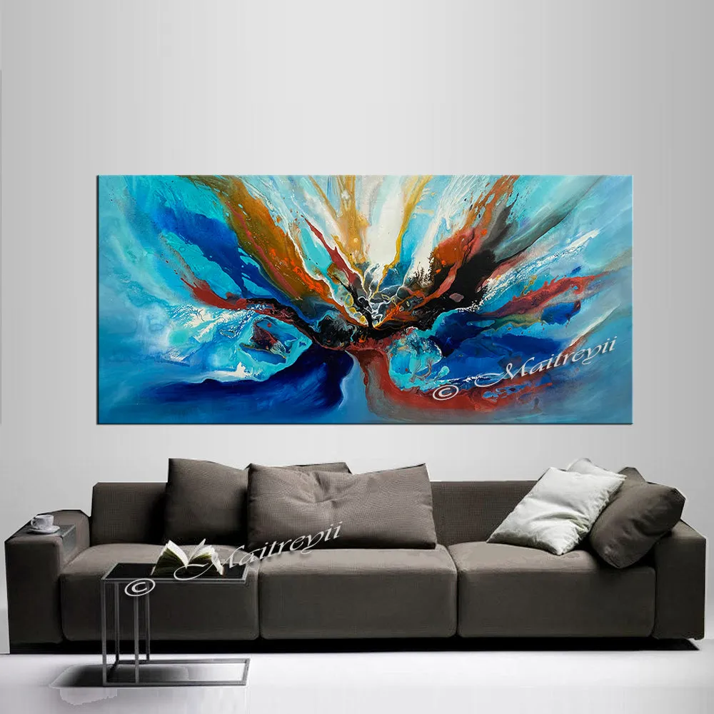 Abstract Modern Art Oil Painting on Canvas Modern Wall Art Amazing Abstract Flow Painting