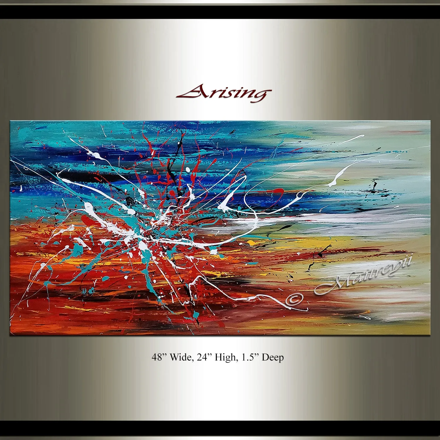 Abstract Modern Original Art Oil Painting For Sale - Arising