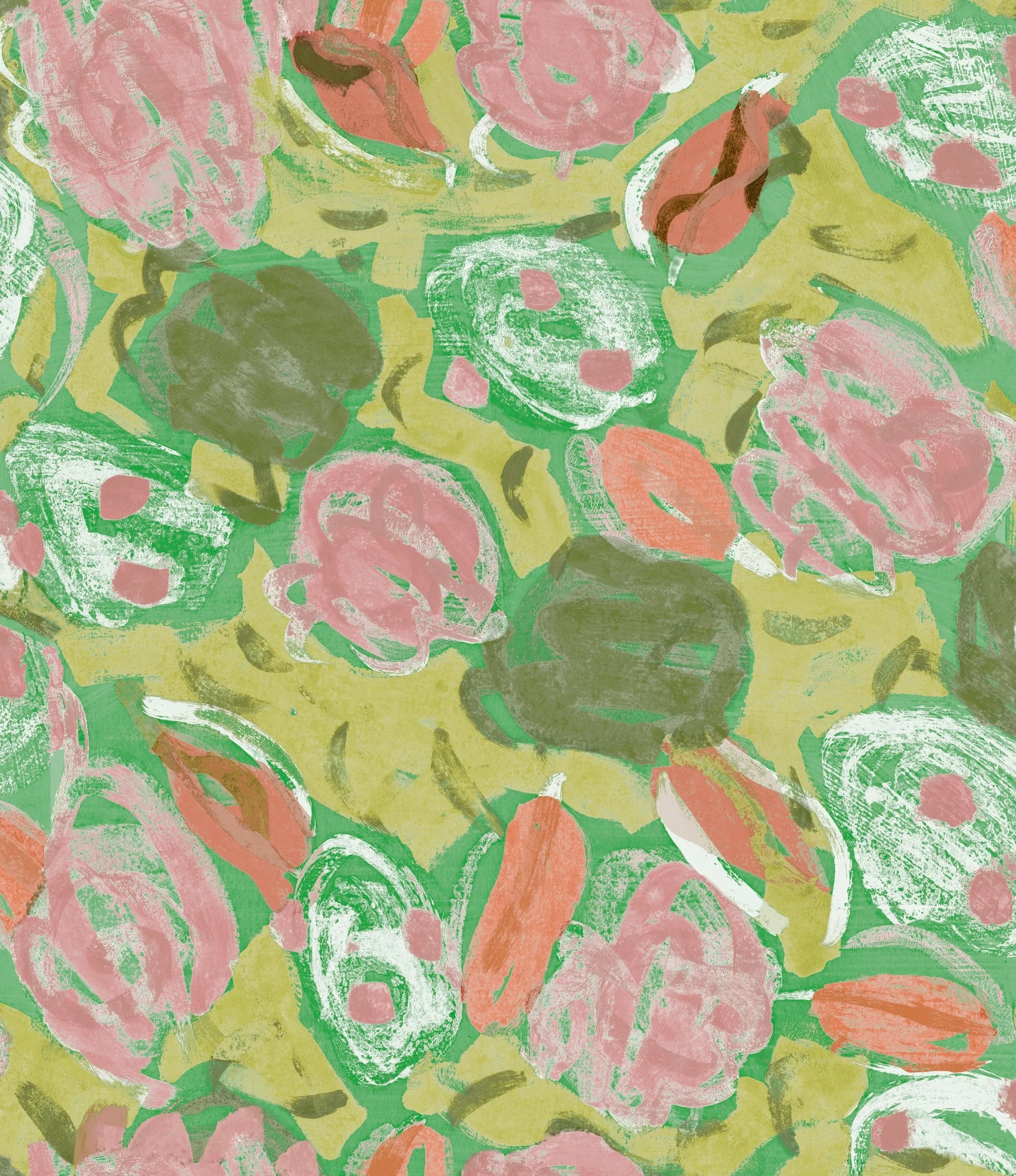 Abstract Rose Wallpaper - Fresh green