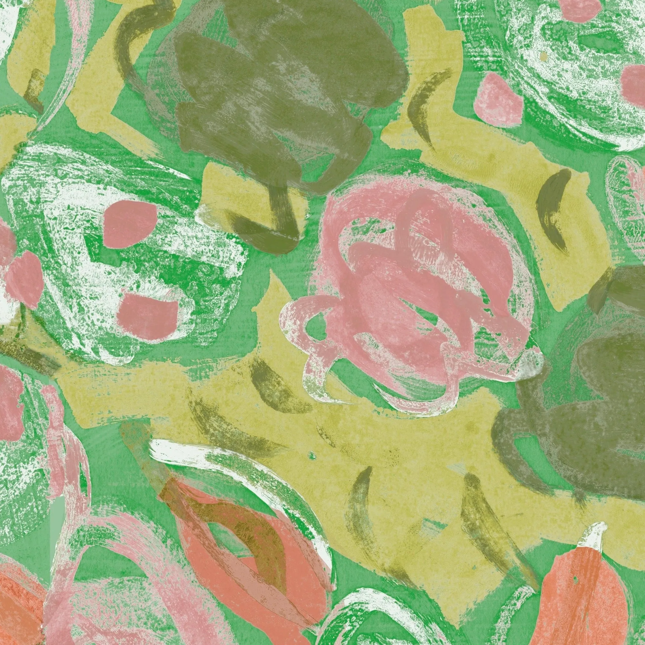 Abstract Rose Wallpaper - Fresh green