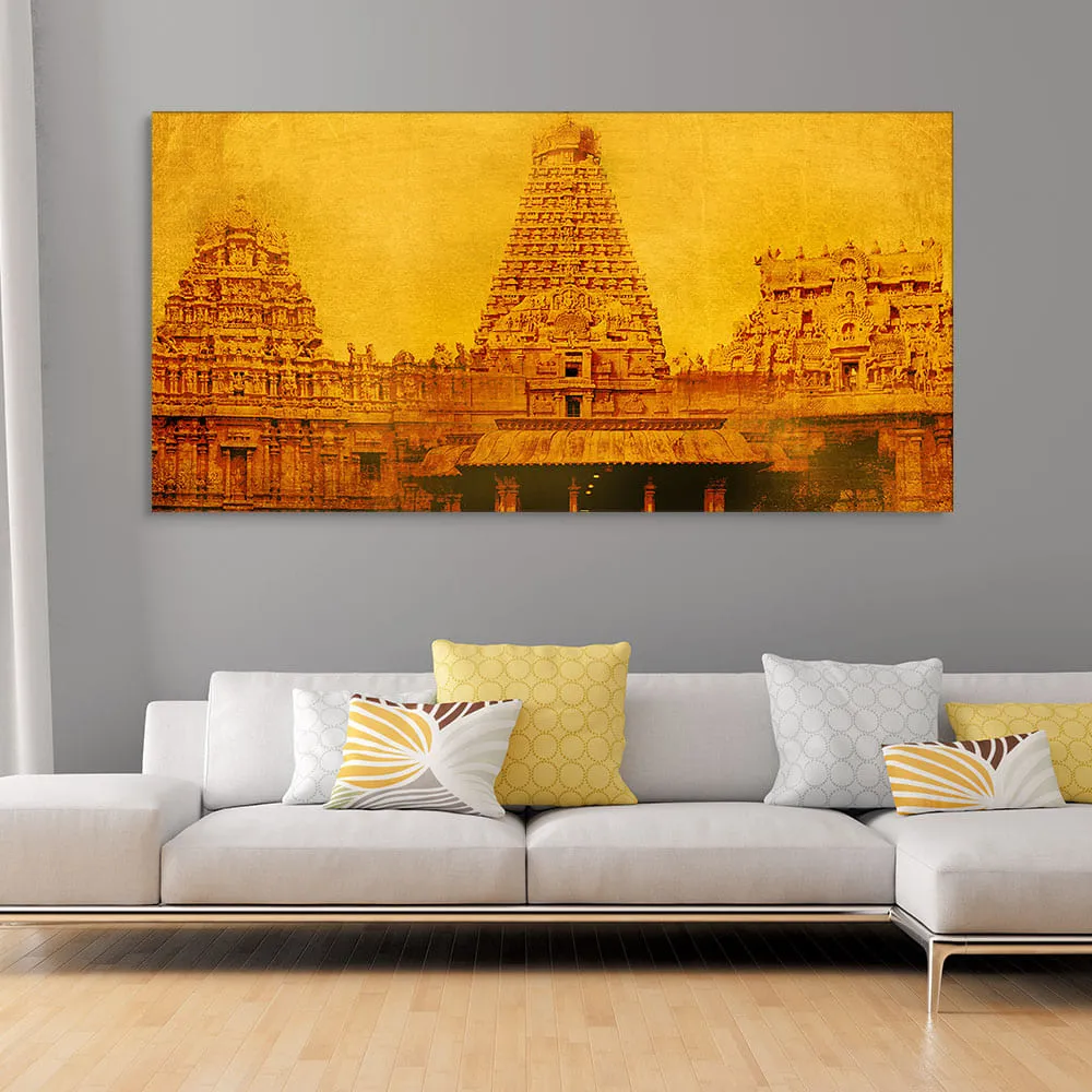 Ancient Brihadeeswara Temple of Tamilnadu Canvas Wall Painting