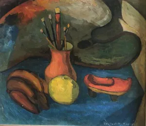 Angel Botello (1913-1986) 21"x23" Still Life Oil on Masonite #3-3-96GSN-NY