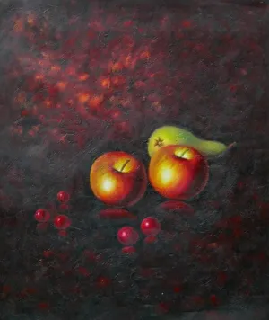 Apples and Pear Canvas Oil Painting