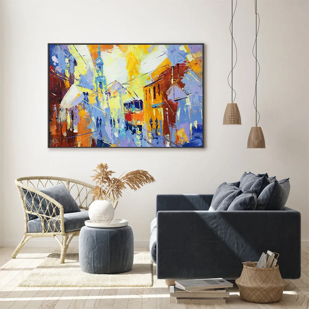 Architectural Explosion, Style A, Hand-Painted Canvas