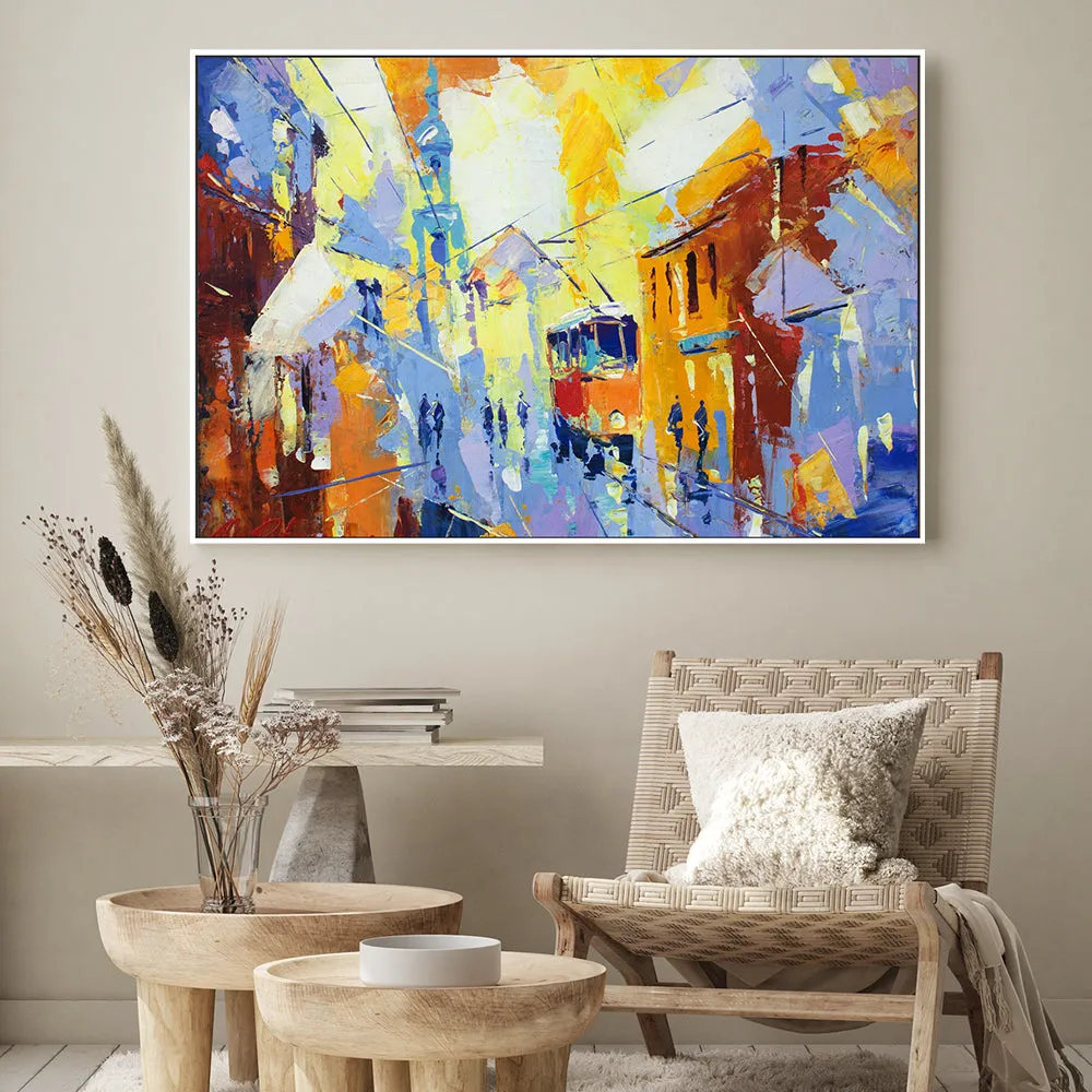 Architectural Explosion, Style A, Hand-Painted Canvas