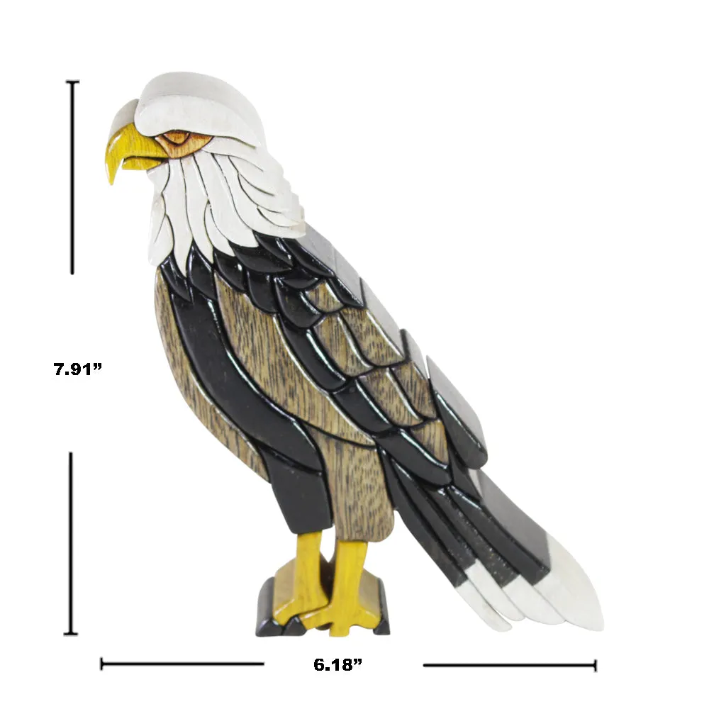 Bald American Eagle -  Symbol of Freedom  Reversible Handmade Woodwork Puzzle