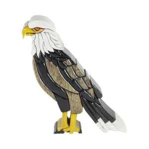 Bald American Eagle -  Symbol of Freedom  Reversible Handmade Woodwork Puzzle