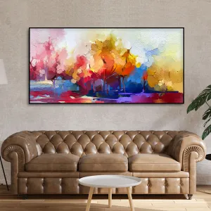 Beautiful Abstract Tree Multi Color Canvas Wall Painting