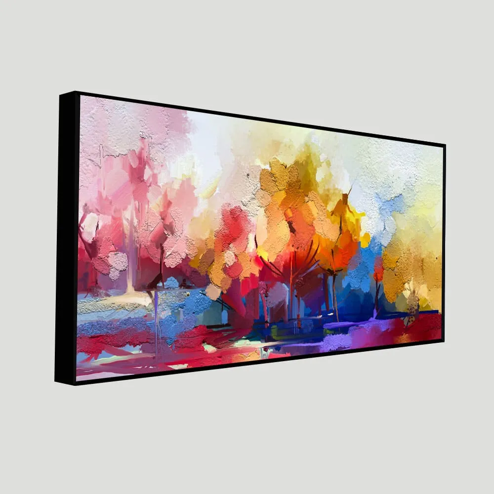 Beautiful Abstract Tree Multi Color Canvas Wall Painting