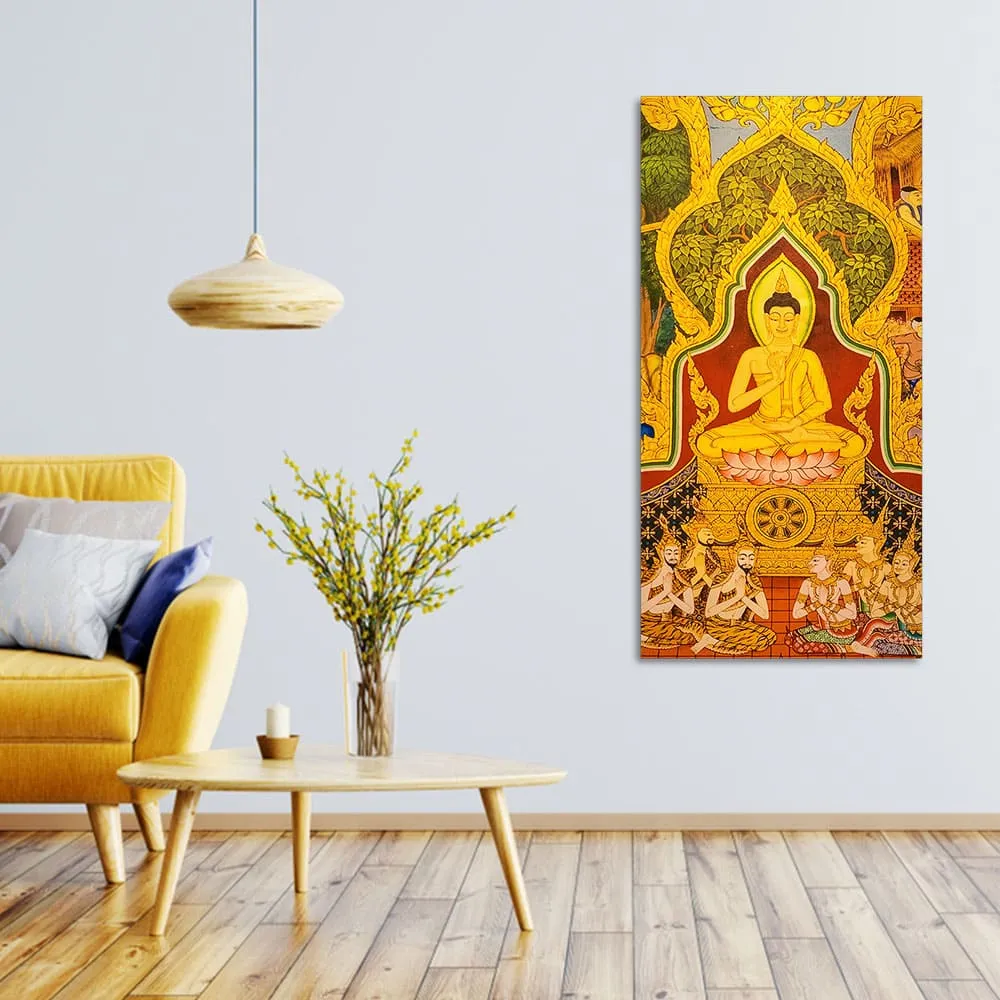 Beautiful Lord Spiritual Buddha Canvas Wall Painting