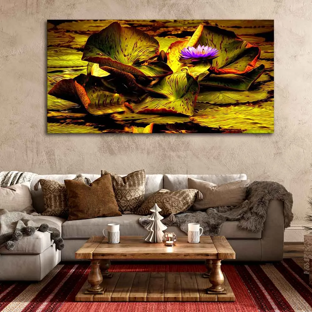 Beautiful Lotus Flower Premium Canvas Wall Painting