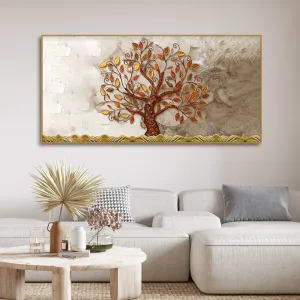 Beautiful Red and Yellow Leaf Tree Canvas Wall Painting