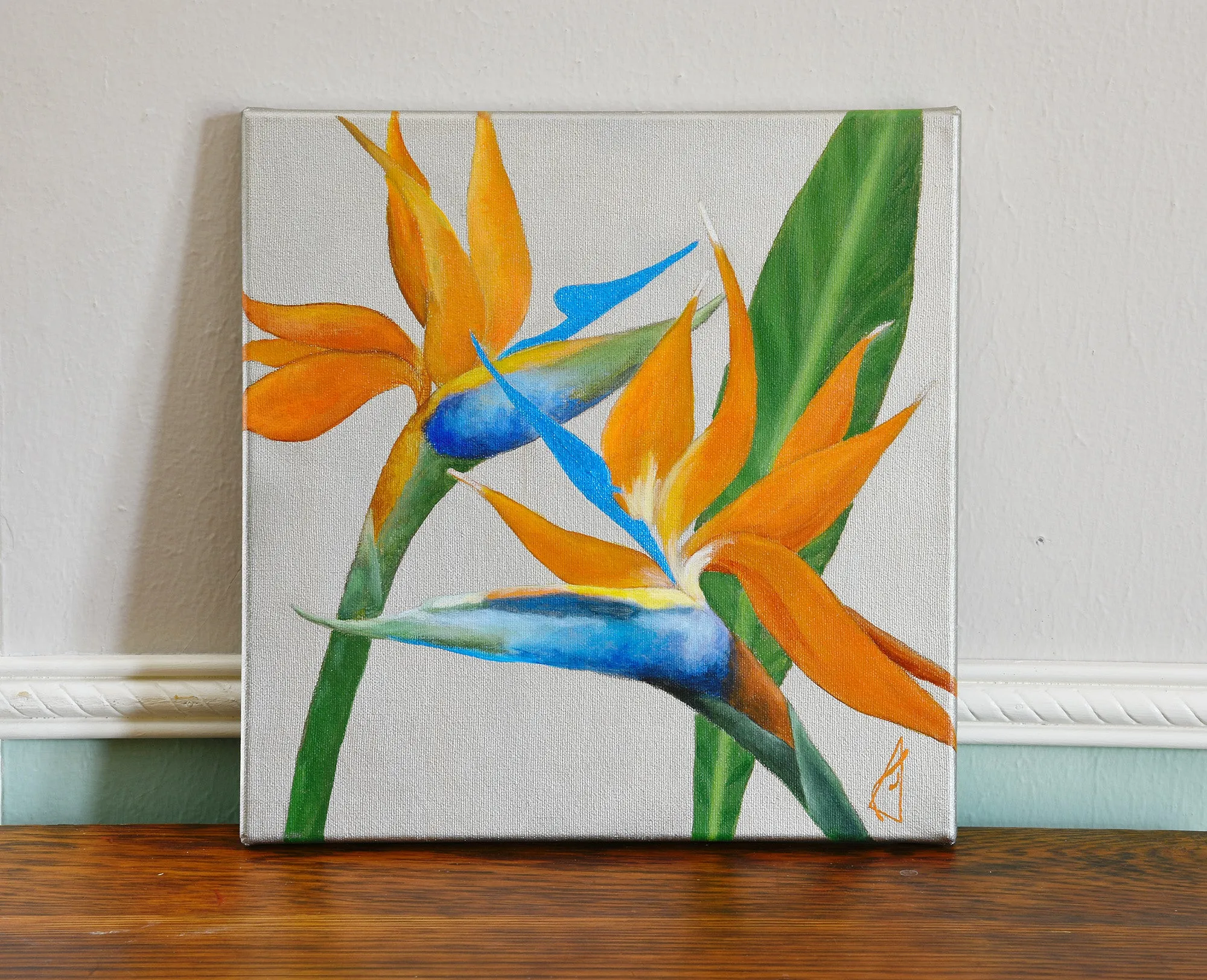 Birds of Paradise Diptych Paintings