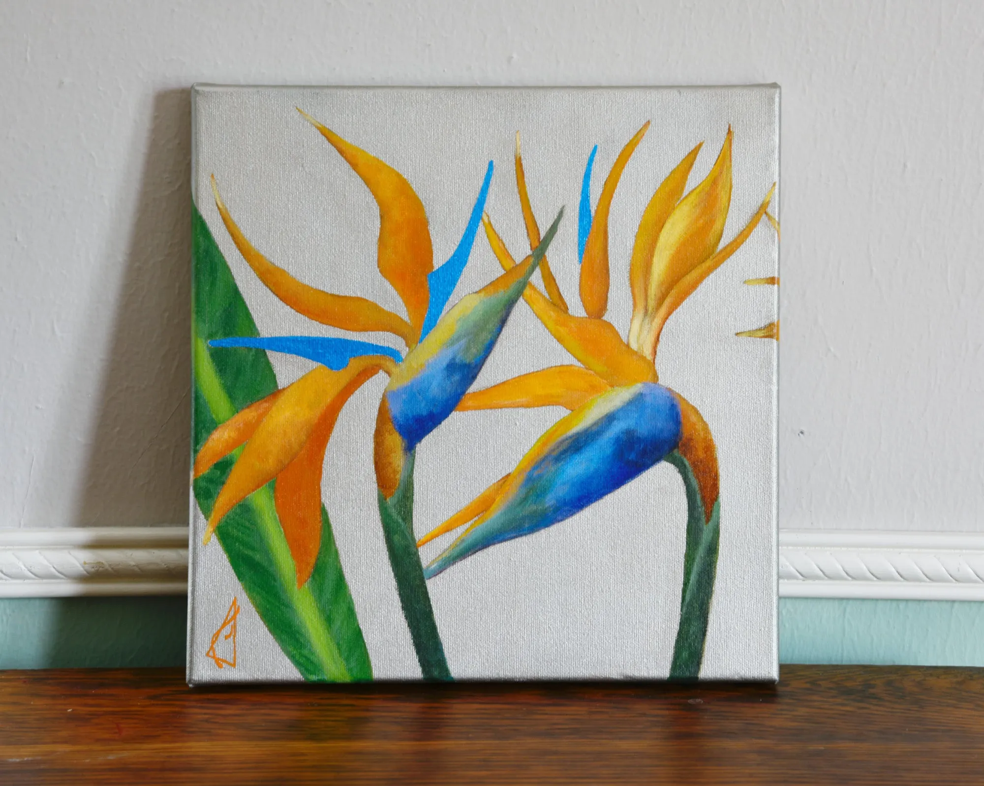 Birds of Paradise Diptych Paintings