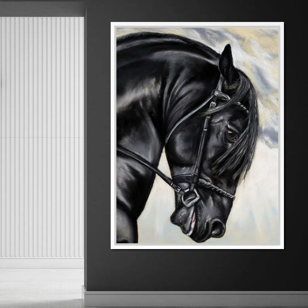 Black Friesian Horse