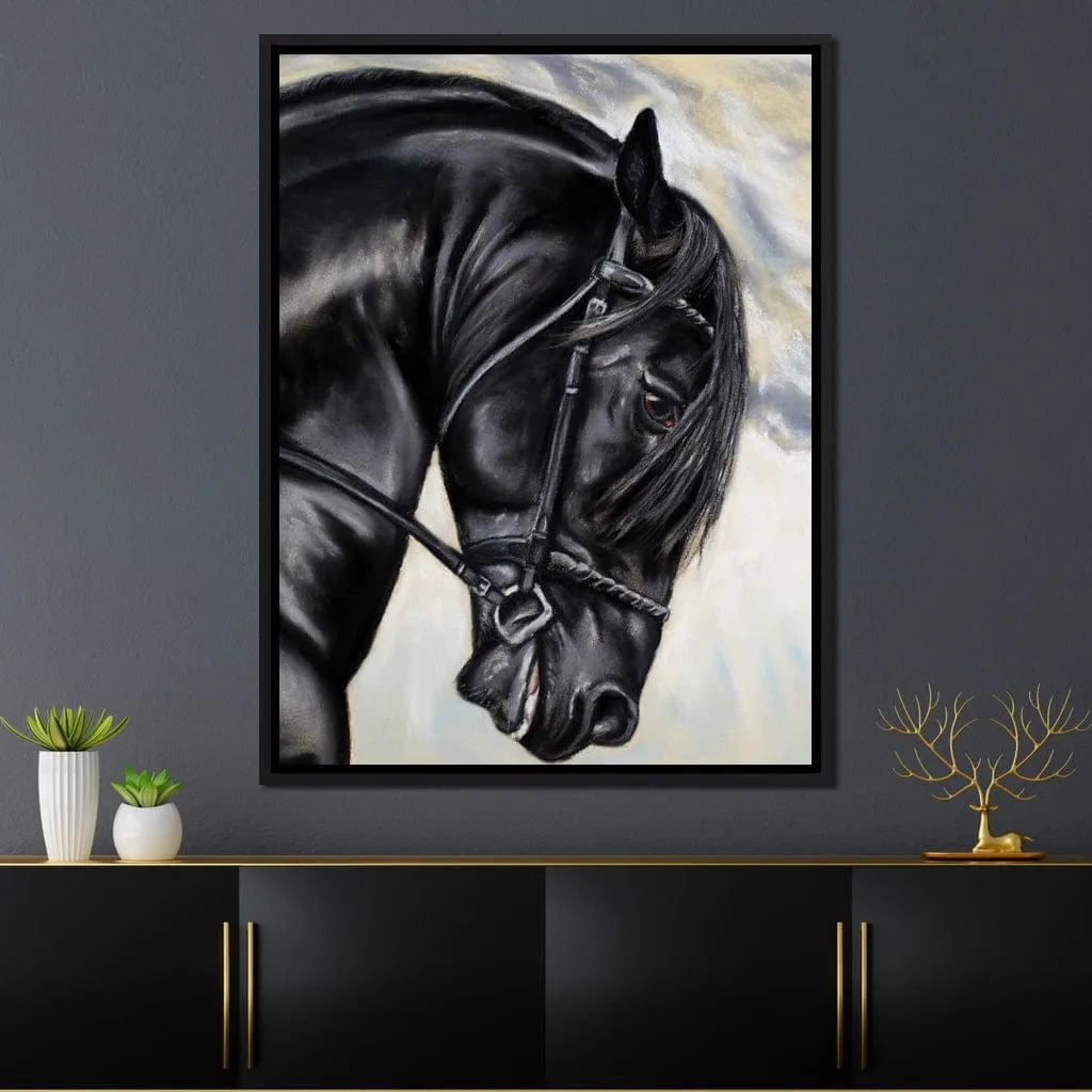 Black Friesian Horse