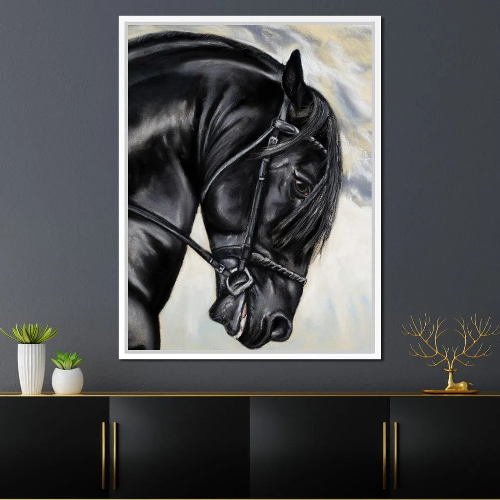 Black Friesian Horse