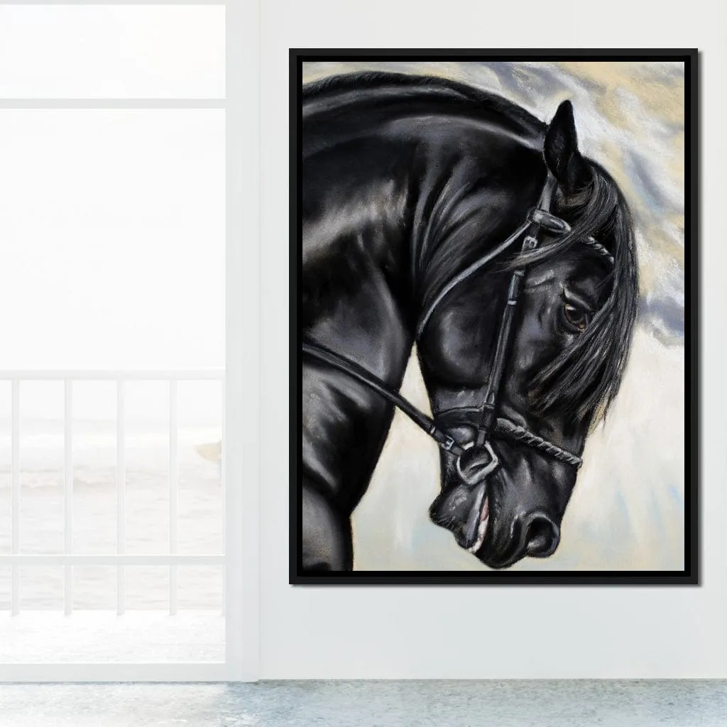 Black Friesian Horse