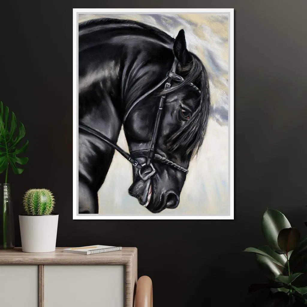 Black Friesian Horse