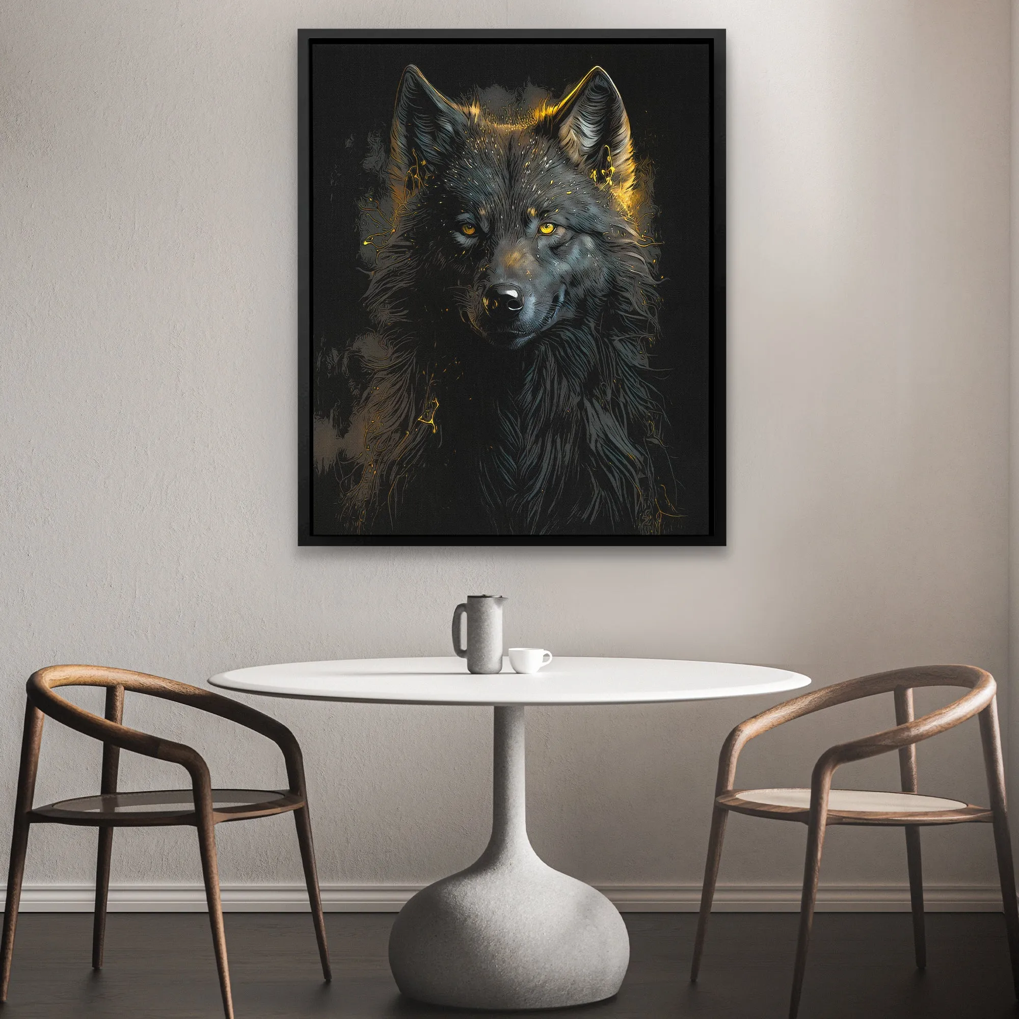 Black Wolf painting