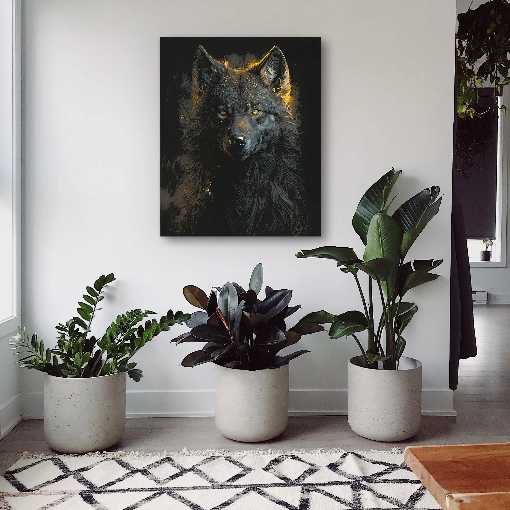 Black Wolf painting