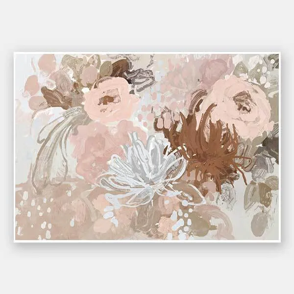 Blush Blossom Delight Unframed Art Print