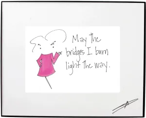 Burning Bridges Framed Art (10163)