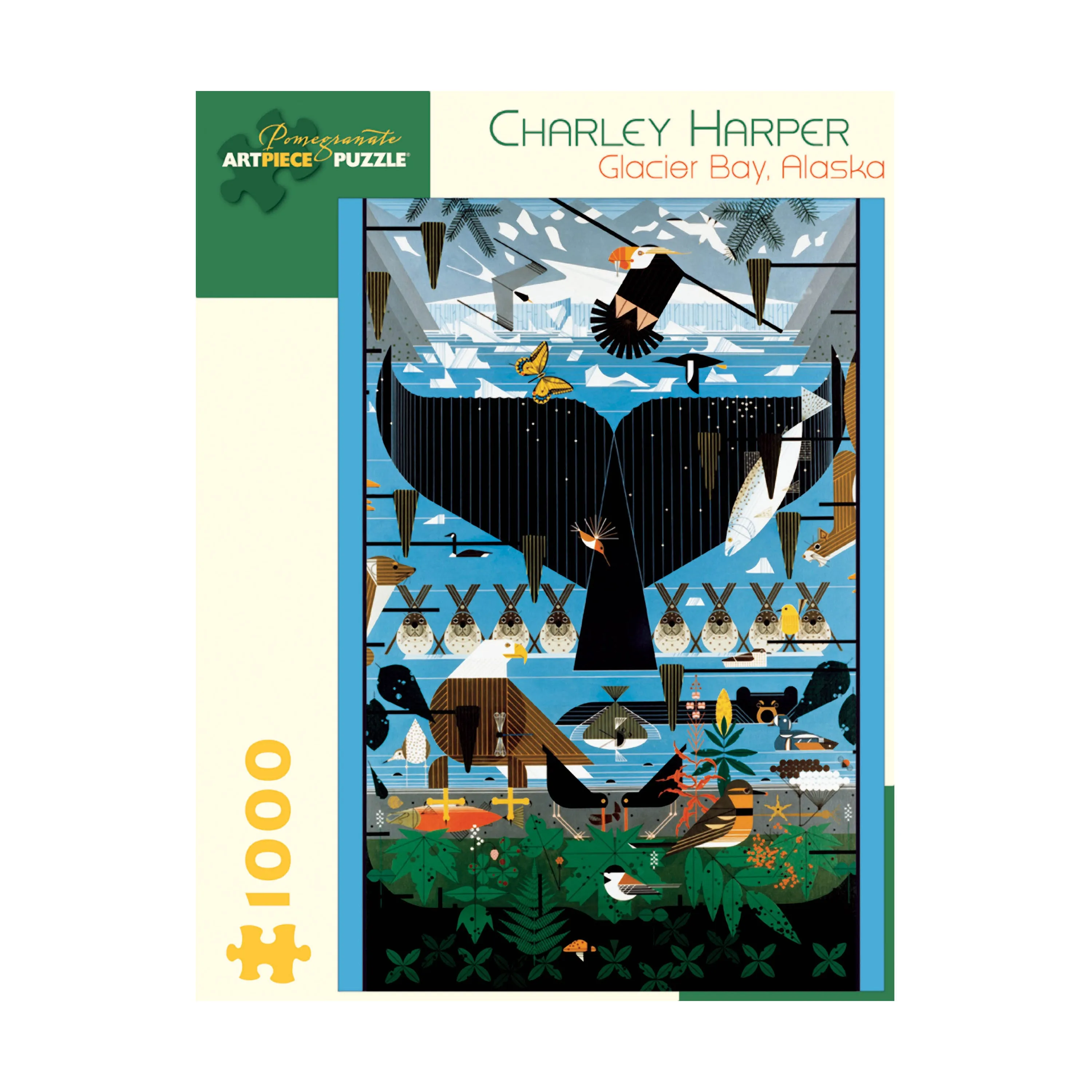 Charley Harper - Glacier Bay, Alaska Puzzle: 1000 Pcs