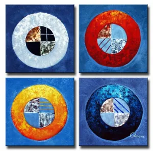 Circles and Squares Canvas Art